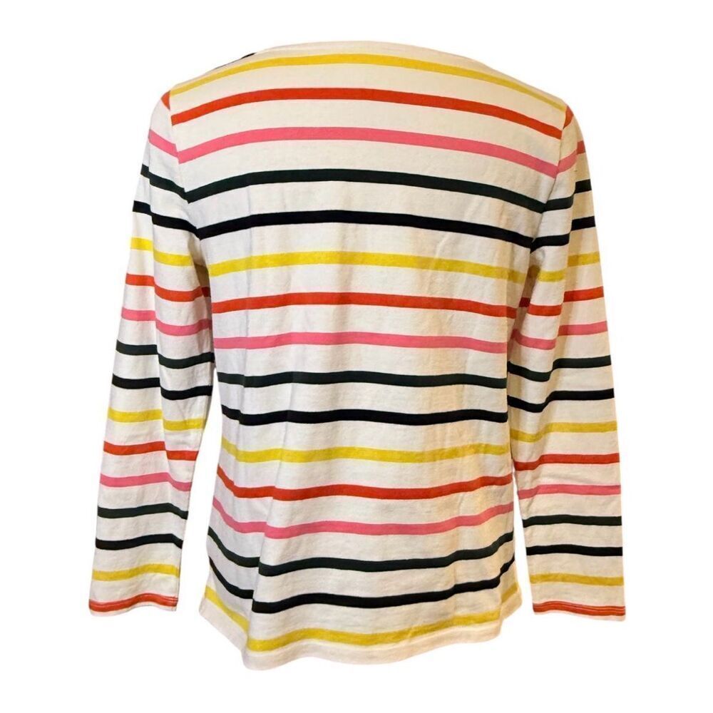 Talbots Striped Cotton Multicolor Long Sleeve Boatneck Pullover Shirt LP Set of - Picture 6 of 16
